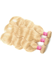 Hair 3PCS 613 Blonde Virgin Human Hair Bundles Body Wave Hair