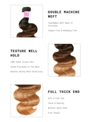 Hair 3 Bundles Brazilian Ombre Body Wave Human Hair