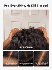 7x5 Bye-Bye Knots? Wig Quick Glueless & HD Lace Wet & Wavy Water Wave Invisible Knots With Invisi Drawstring With Baby Hair