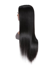 Super Natural V Part Straight Human Hair Glueless 0 Skill Needed Wig