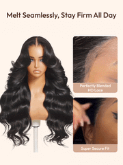 13x4 Pre-Everything? HD Lace & Transparent Lace Front Pull And Go 3D Body Wave Wig Real Ear To Ear With Invisi Drawstring Wig