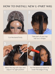 New U Part Kinky Curly Glueless 0 Skill Needed Wig