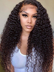 200% Density 13x4 Lace Frontal Curly Wig With Pre-Plucked and Natural-Looking Curls