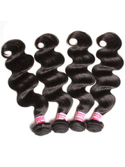 Hair Unprocessed 4 Bundles Body Wave Virgin Hair With 13x4 Lace Frontal