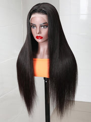 Straight 13x4 HD Glueless Lace Front Wigs Invisible Lace 180% Density