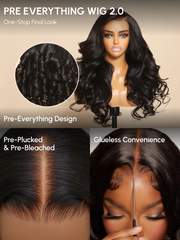 13x4 Lace Frontal Black Jerry Curly & Body Wave Pre-Everything Wig