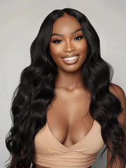 HD Bye-Bye Cap? Wig 13x4 Invisible Lace Frontal Body Wave Black Wig
