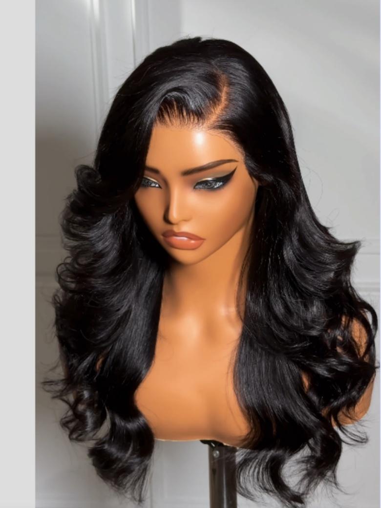 [22"=$99] InvisiBlend Drawstring Finger Coil Ends V Part  Curly& Straight V Part Human Hair Wig