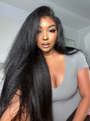 (+$0.01 get 2 wigs) 13x5 Lace Balayage Body Wave Wig 18inch or Lace Part Kinky Straight 20inch Beginner Friendly