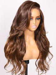 Bye Bye Knots Wig 7x5 Lace Neutral Brown Loose Slight Wave Wig With Elegant Look
