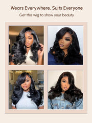 Bye-Bye Slip? Wig Feathered Layer Side Part 200% Density Wig with Secure Silicone Strips and Drawstring