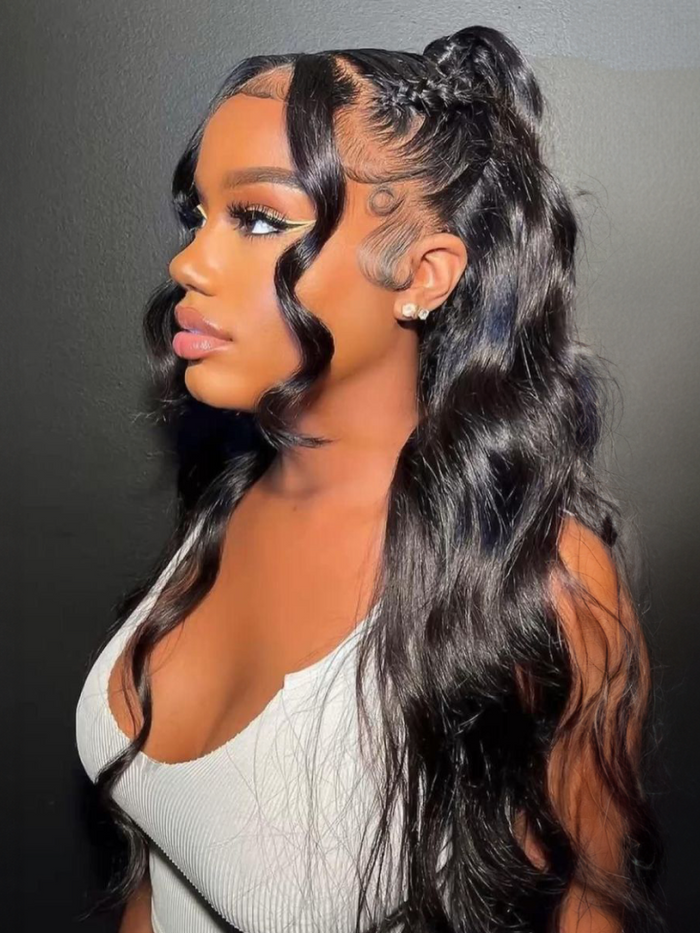 Petaluxe [Plus+ Exclusive] Real Ear To Ear 13x4 Pre-Cut Lace Front Body Wave Wig Super Secure Pre-Pluck & Pre-Bleached Pre-Everything Wig
