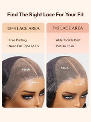 Bye-Bye Slip 7x5 & 13x4 Lace Black to Chestnut Brown Ombre Yaki Bob Wig