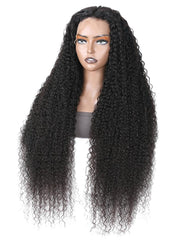 13x4 HD Lace Frontal Curly Glueless Wigs Human Hair Wigs 150% Density Natural Color