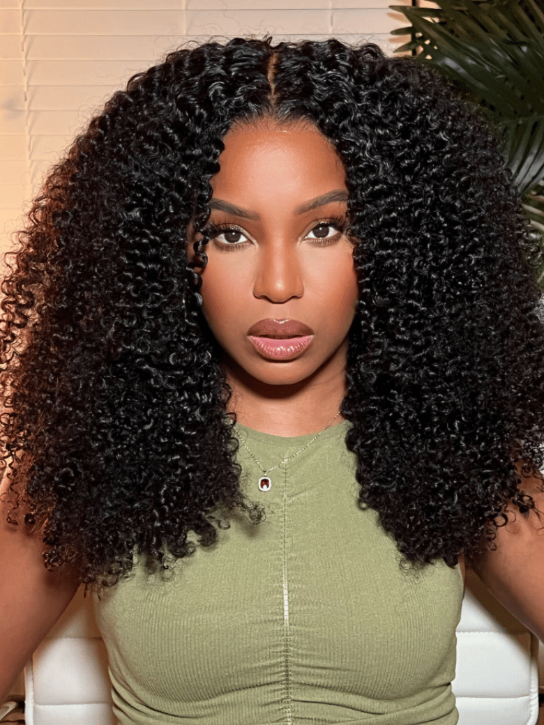 13x4 Pre-Cut Lace Front Super Secure Kinky Curly Wig Real Ear To Ear Pre-Cut & Pre-Pluck & Pre-Bleached Pre-Everything Wig