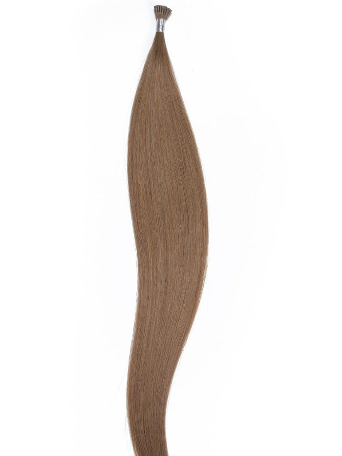 Petaluxe Ash Brown Human Hair I Tip Extension