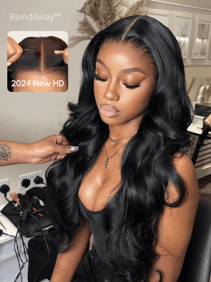 Petaluxe 5x5 HD BlendAway? Pre Cut Lace Closure Glueless Body Wave Affordable Wig Match All Skin Tones 150% Density