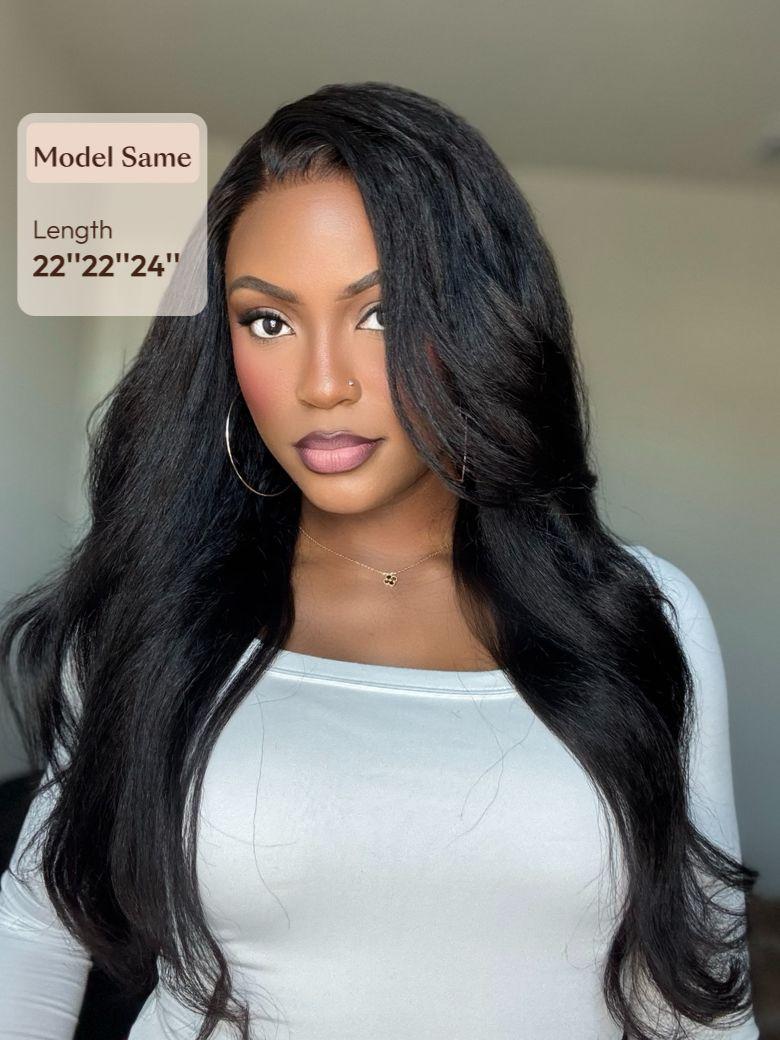 3Pcs Kinky Straight Indian Real Human Hair Bundles Deal