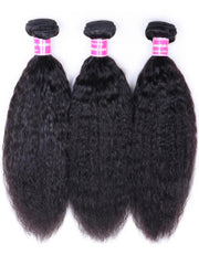 3Pcs Kinky Straight Indian Real Human Hair Bundles Deal