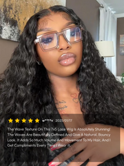 7x5 Bye-Bye Knots? Wig Water Wave Invisible Knots With Invisi Drawstring With Baby Hair