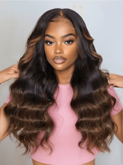 Chestnut Brown Ombre 4 Pcs/pack Body Wave Human Hair Bundle