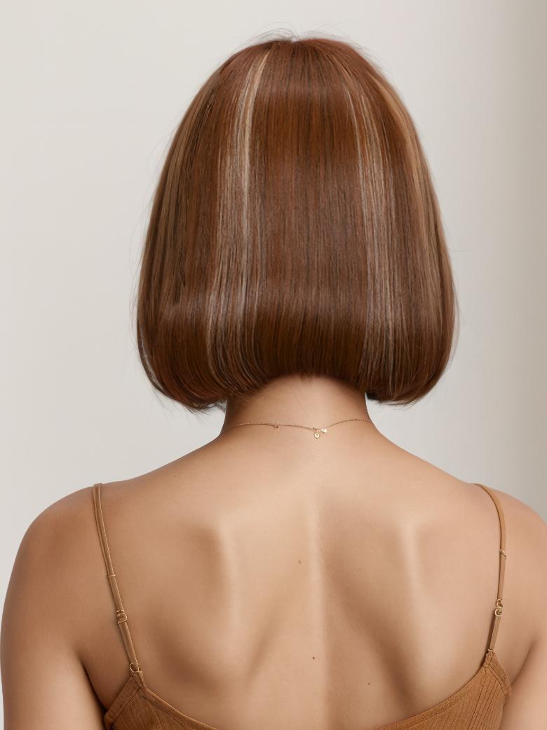 AMARA -12" MONO STRAIGHT HUMAN HAIR WIG