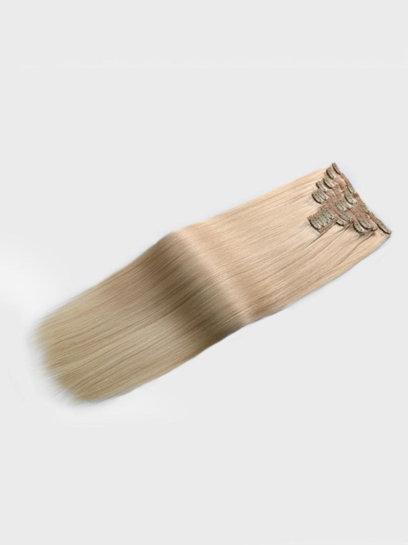 Ash Blonde Human Hair Clip In Extension