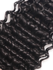 Invisible 5x5 HD Lace Closure Free Part Deep Wave Human Hair With Baby Hair