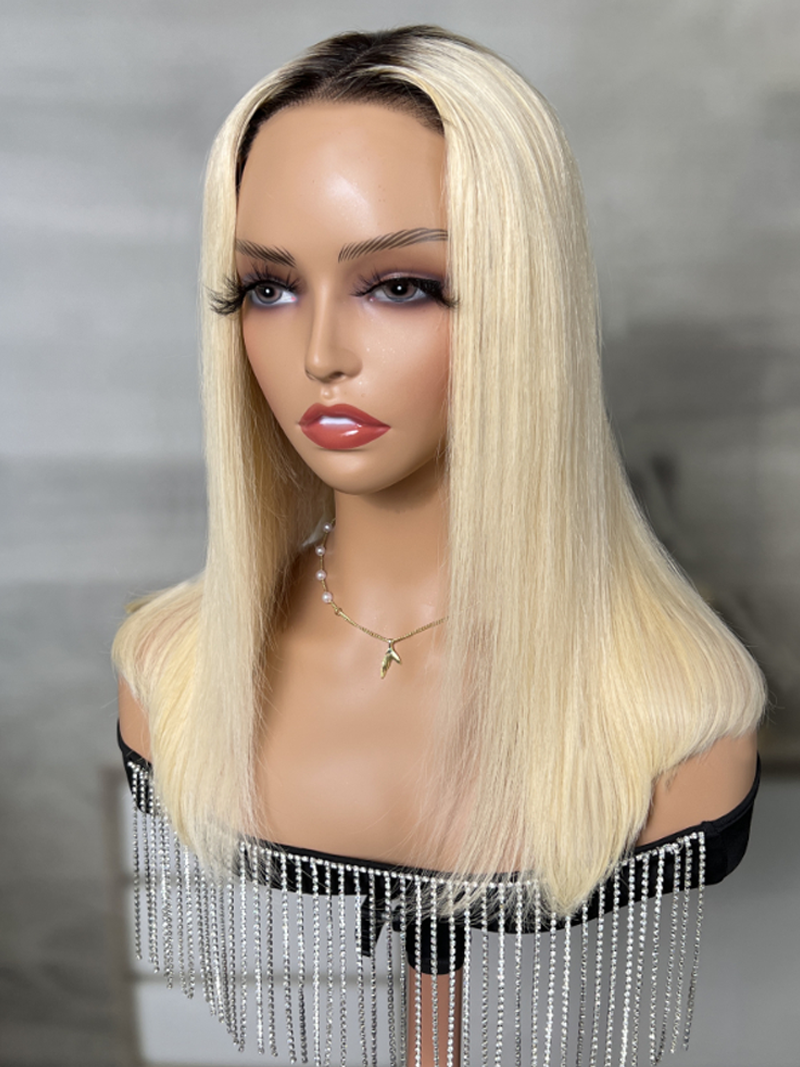 1B/613 Blonde Ombre 13x4 Lace Front Shoulder Length Bob Wig