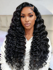 13x4 Pre-Everything? Wig With Loose Wave Face-Framing Layers And Side-Swept Bangs