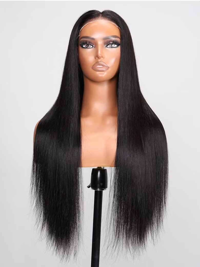 [From 20"] 6x4.5 Pre Cut Lace Straight Black Wig With Breathable Cap Bouncy 150% Density