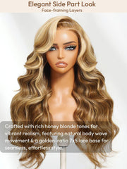 Bye-Bye Knots Wig Pre-Cut 7x5 Glueless Lace & 13x4 Pre Everything Honey Blonde Body Wave Drawstring Wig