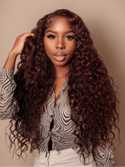 Mahogany Red Brown Jerry Curl 3Pcs 100% Remy Human Hair Bundles