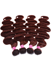 Vibrant Reddish Brown Body Wave 4Pcs 100% Remy Human Hair Bundles Deal
