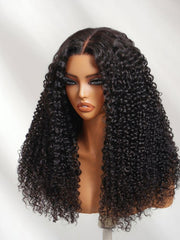 With Drawstring 7x5 Bye-Bye Knots Wig 150% Density Jerry Curly Wig With Bleached Invisible Knots