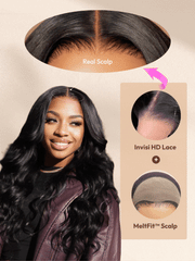 7x5 Bye-Bye Knots? & 13x4 Pre Everything? Pre-Cut Lace Front Water Wave Drawstring Wig With Baby Hair