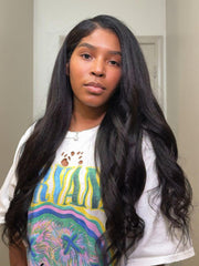 InvisiBlend? V part Kinky Straight Natural Black Wig Protect Your Natural Hair