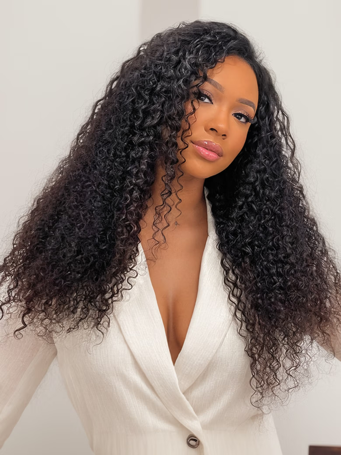 Petaluxe Super Realistic 24" 13x4 Pre-Everything Lace Front Kinky Curly Wig With Bleached Invisible Knots