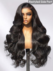 13x4 Pre-Everything? Transparent Lace Front 3D Body Wave Wig Real Ear To Ear With Invisi Drawstring Wig Lace Fit Better