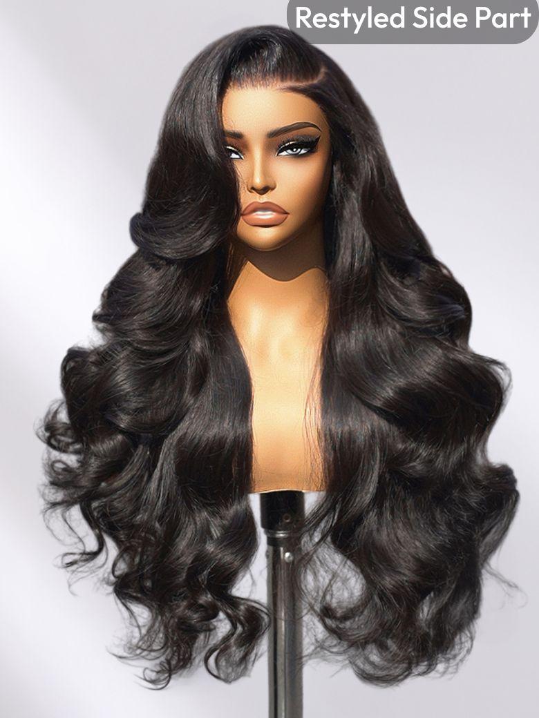 13x4 Pre-Everything? Transparent Lace Front 3D Body Wave Wig Real Ear To Ear With Invisi Drawstring Wig Lace Fit Better