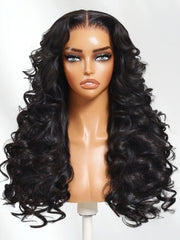 13x4 Pre-Everything? Wig With Loose Wave Face-Framing Layers And Side-Swept Bangs