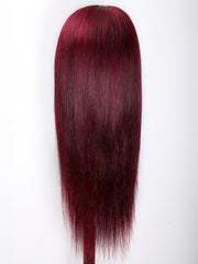 Invisible HD Lace Frontal Dark 99J Burgundy Straight 13x4 Lace Front Wigs for Women