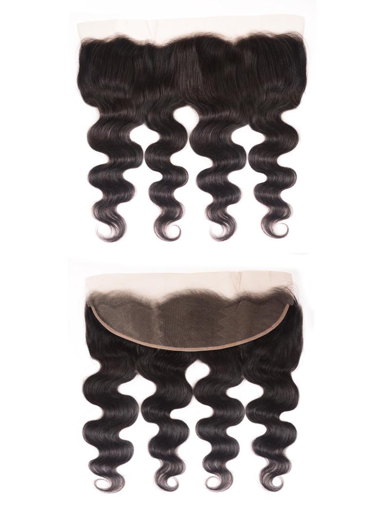 Hair Unprocessed 4 Bundles Body Wave Virgin Hair With 13x4 Lace Frontal