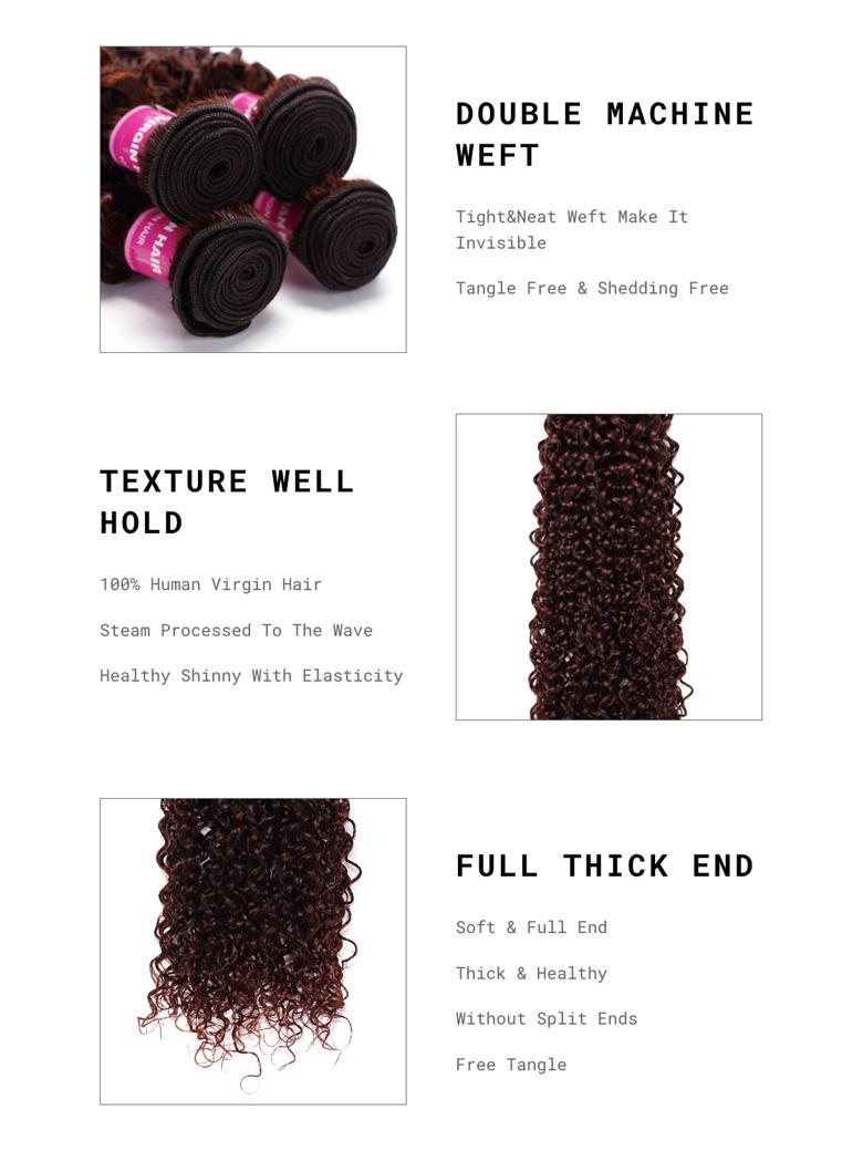 3Pcs Jerry Curl 100% Remy Human Hair Bundles