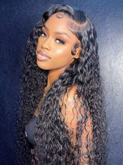 13x6 HD Lace Front Human Hair Curly 180 Density Wig