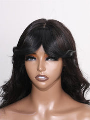 0.5x2.5 Clip-In Human Hair Curtain Bangs Double Clip