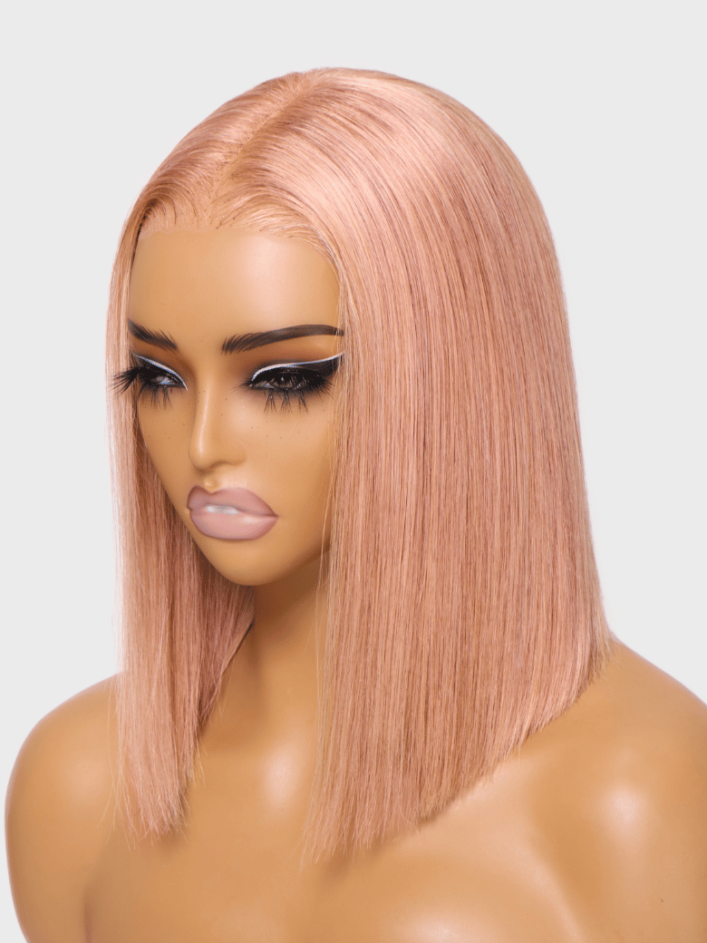 Bye-Bye Knots Wig 7x5 Lace Sakura Pink Straight Bob Wig