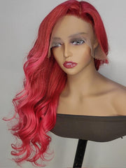 [24"=$169] Bubblegum Pink 13x4 Lace Front Wig Loose Wave 150% Density