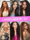 Petaluxe 18-24 Inch Large 13x4/ 7x5 Lace Flash Sale Hot Selling Beginner Friendly Glueless Human Hair Wigs Natural Hairline