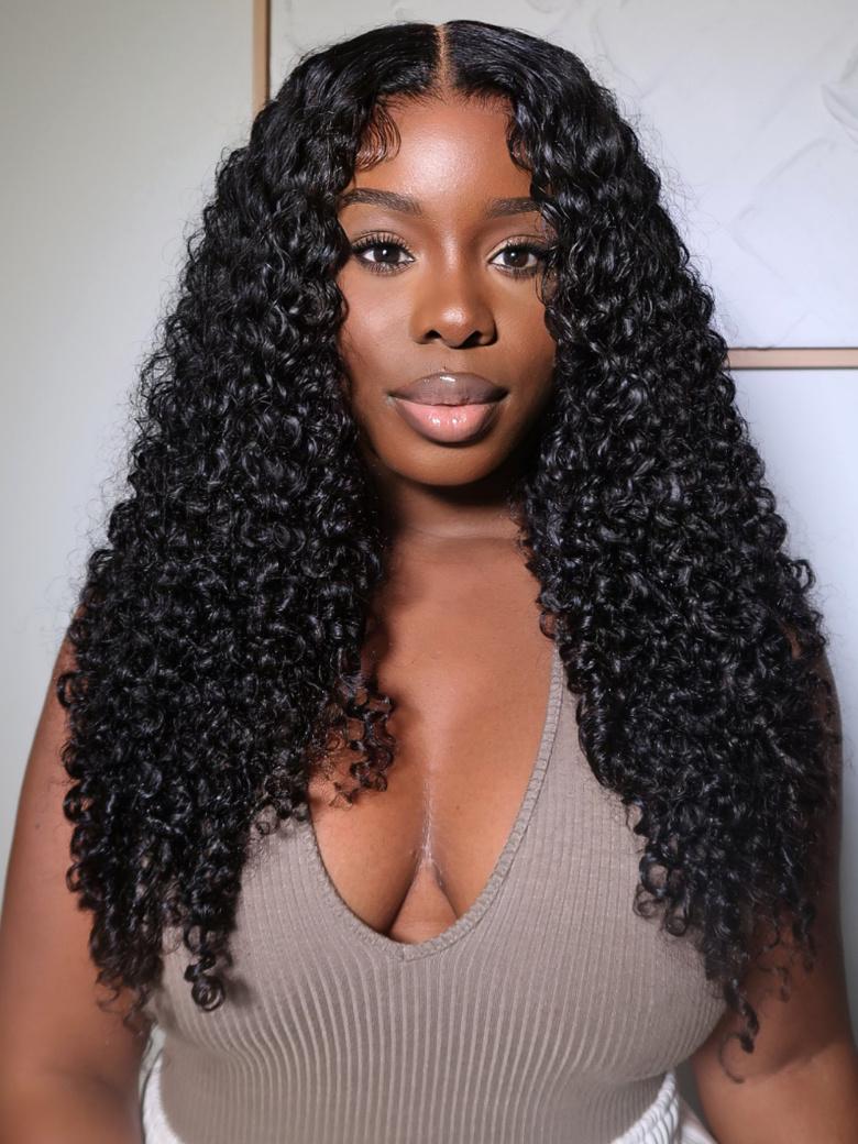 Bye-Bye Knots Wig 7x5 Glueless Lace Jerry Curly Wig With Bleached Invisible Knots
